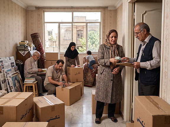سمسار در حال تسویه نقدی برای فروش لوازم منزل فوری تهران