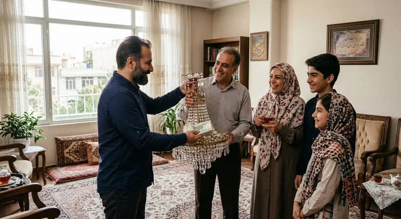 خریدار لوستر دست دوم - پرداخت نقدی فوری لوستر به خانواده تهرانی در منزل