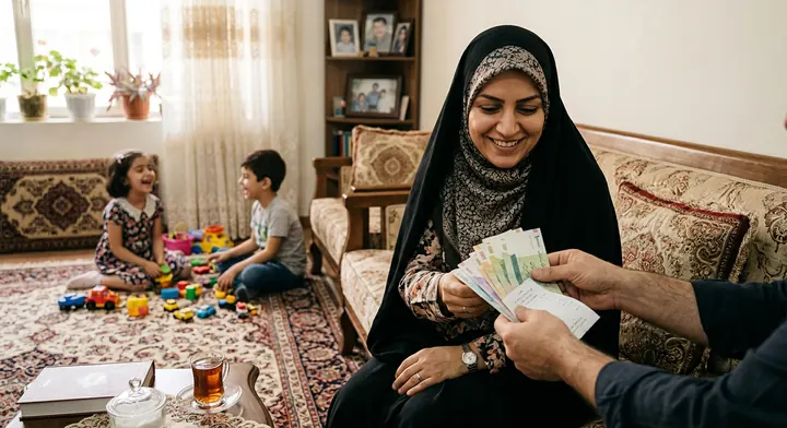 تسویه نقدی سمساری در اختیاریه با مادر خانواده در پذیرایی