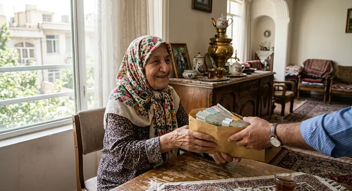 پرداخت نقدی سمساری در قیطریه با پاکت پول به بانوی سالمند