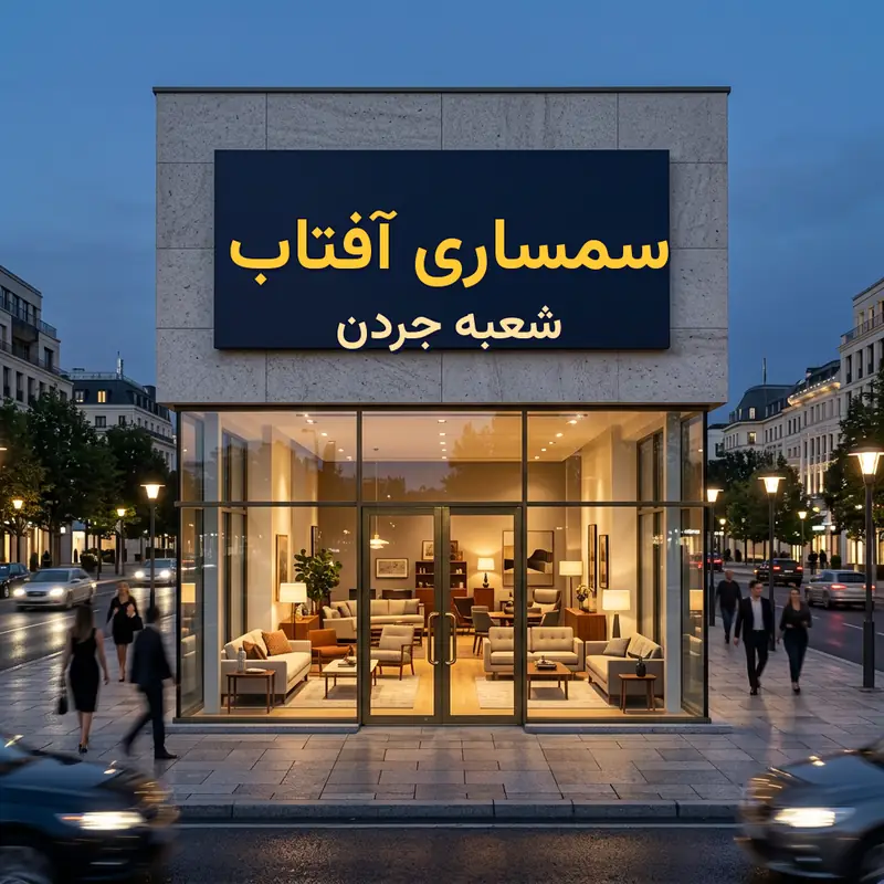 مغازه سمساری در جردن با تابلوی سمساری آفتاب شعبه جردن